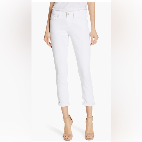 Frame - Le Garcon Boyfriend Jean in Blanc Size 30